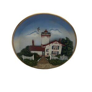 VINTAGE 3-D LIGHT-UP LIGHTHOUSE OF HEREFORD INLET WILDWOOD, NJ